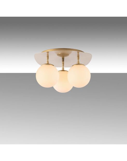 Plafonnier Well doré - 37x44x25 cm