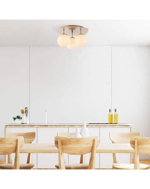 Plafonnier Well doré - 37x44x25 cm