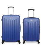 2 blauwe eenpersoons koffers met 4 wielen Brooklyn 65/75 cm
