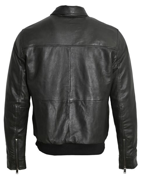 Veste en Cuir Kevin noire