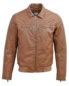 Veste en Cuir Klint cognac