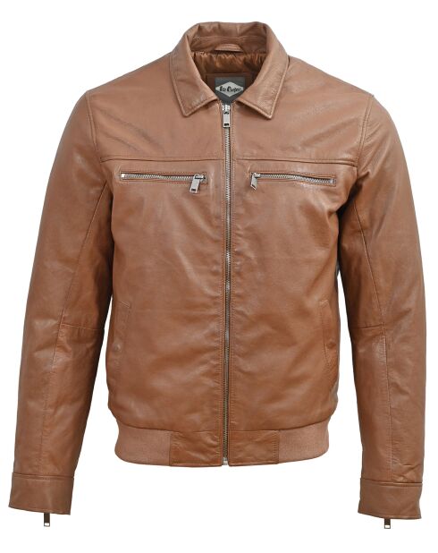 Veste en Cuir Klint cognac