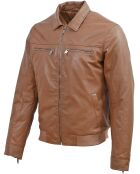 Veste en Cuir Klint cognac