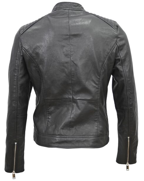 Veste en Cuir Fanny noire