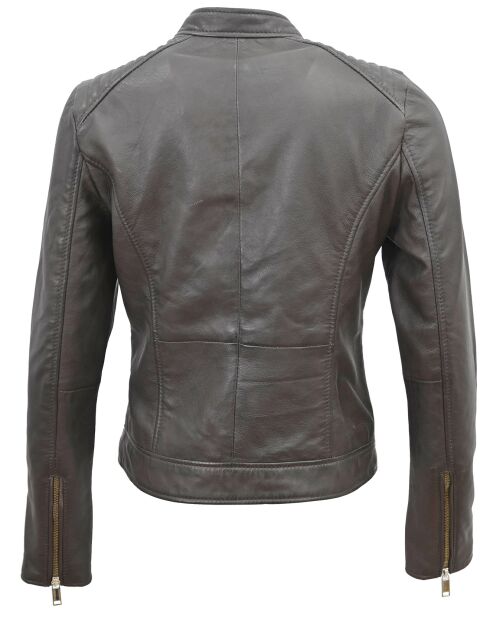 Veste en Cuir Fanny marron