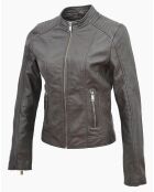 Veste en Cuir Fanny marron