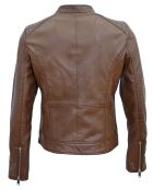 Veste en Cuir Fanny cognac