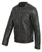 Veste en Cuir Yvan noire