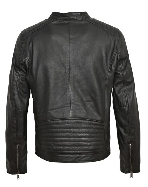 Veste en Cuir Yvan noire