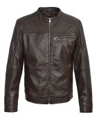 Veste en Cuir Yan marron