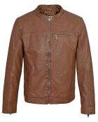 Veste en Cuir Yan cognac