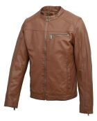 Veste en Cuir Yan cognac