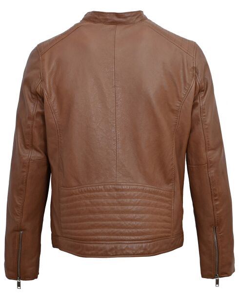 Veste en Cuir Yan cognac