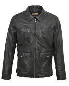 Veste en Cuir Yohan noire