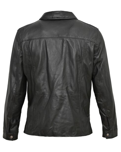 Veste en Cuir Yohan noire