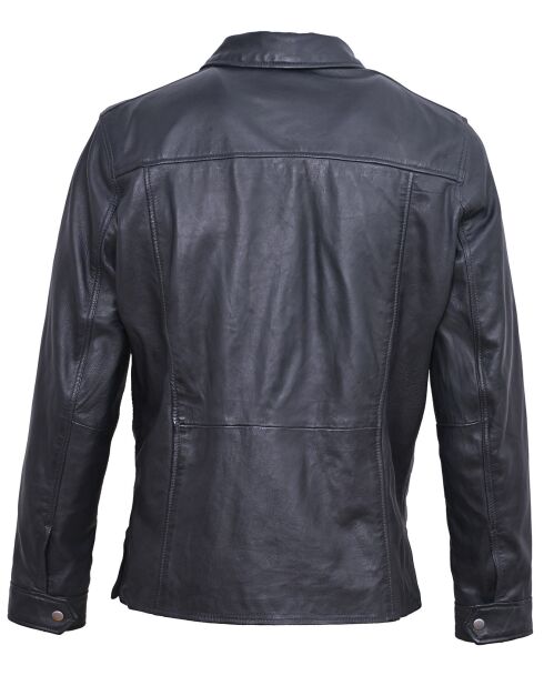 Veste en Cuir Yohan marine