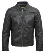 Veste en Cuir Niort noire