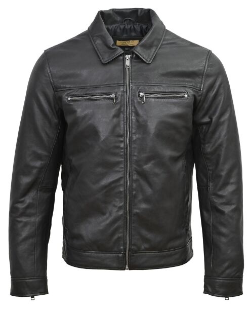 Veste en Cuir Niort noire