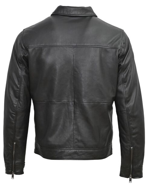 Veste en Cuir Niort noire