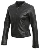 Veste en Cuir Aiden noire