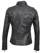 Veste en Cuir Isia noire