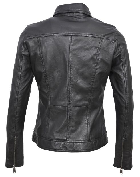 Veste en Cuir Isia noire