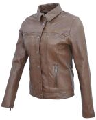 Veste en Cuir Isia cognac