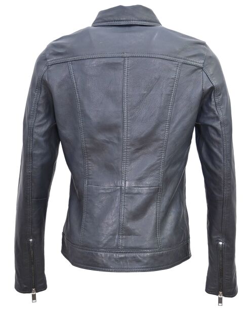 Veste en Cuir Isia marine