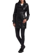 Trench en Cuir Esmeralda noir