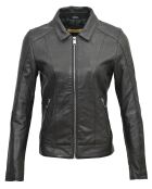 Chaqueta de cuero negra Tom