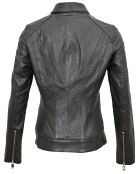 Chaqueta de cuero negra Tom