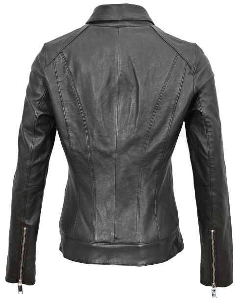 Chaqueta de cuero negra Tom