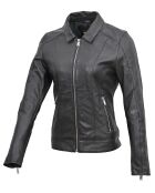 Chaqueta de cuero negra Tom