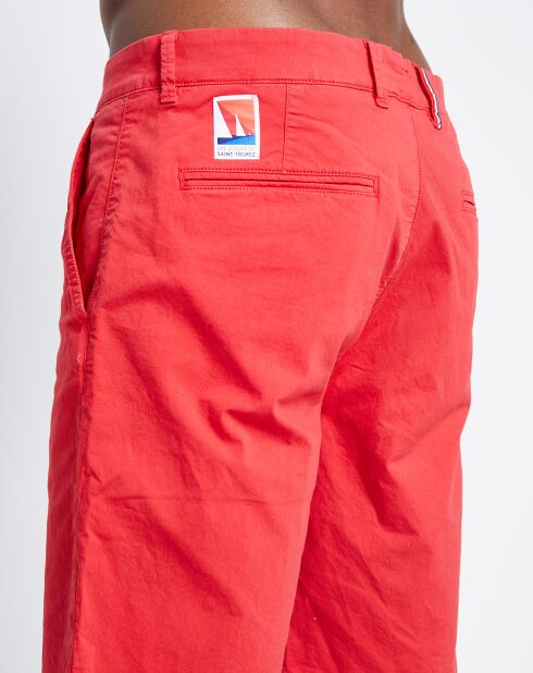 Short Chino Slim  Les Voiles de Saint-Tropez rouge