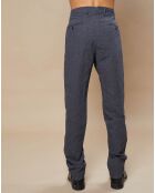 Pantalon chino Tobby micro motifs gris