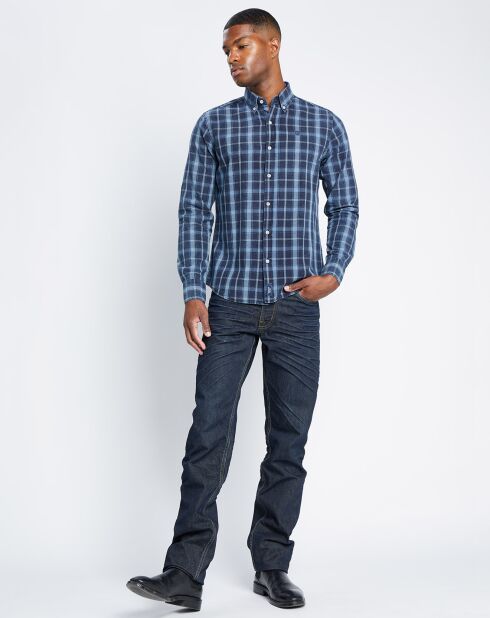 Chemise Regular à Carreaux bleue