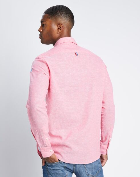 Chemise en Coton & Lin Les Voiles de Saint-Tropez rose