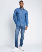 Chemise Regular en Chambray bleu jean