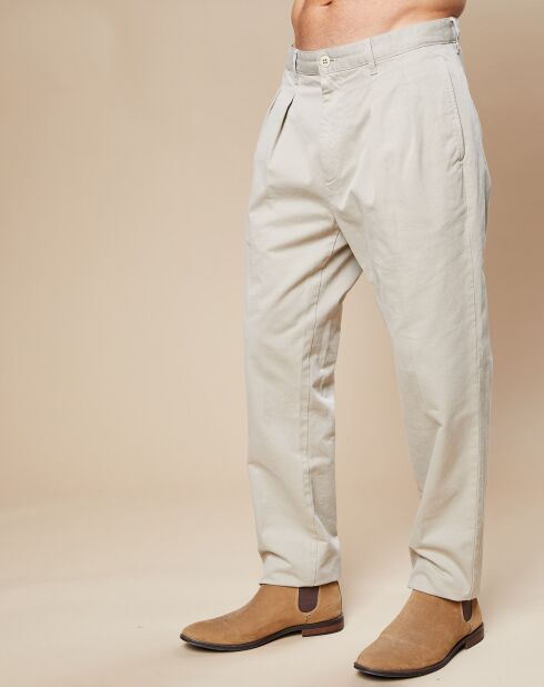 Pantalon chino Tom beige