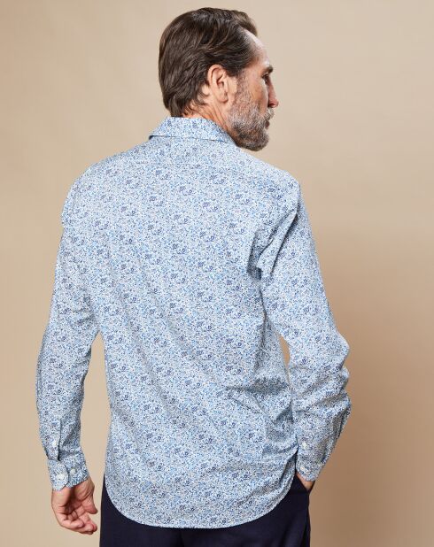 Chemise Slim Sammy imprimée marine/indigo/denim