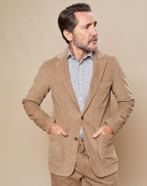 Veste en Velours côtelé Jonny beige