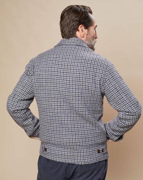 Blouson en Laine mélangée Desmond pied-de-poule flanelle/charcoal/noix