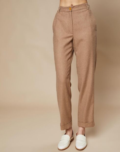 Pantalon en Laine mélangée Pionnier camel