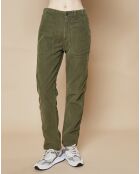 Pantalon Parvine en Velours Côtelé army