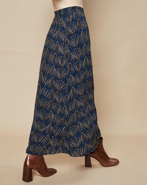 Jupe Joana marron foncé/bleu