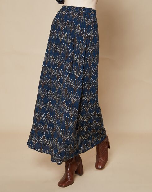 Jupe Joana marron foncé/bleu