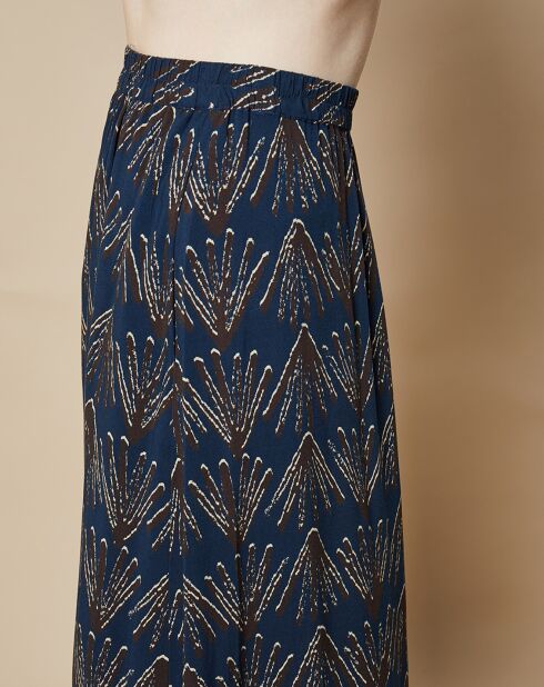 Jupe Joana marron foncé/bleu