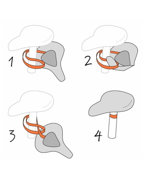 Housse de selle de vélo - imprimé oiseaux multicolore