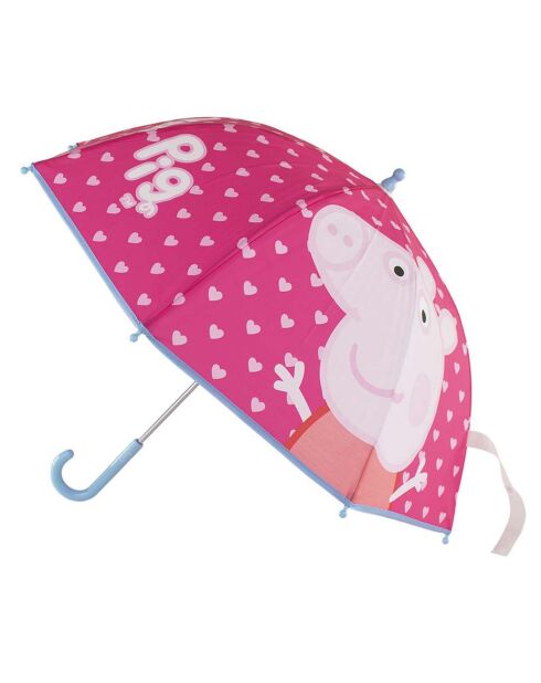 Parapluie enfant transparent - Peppa Pig rose/bleu