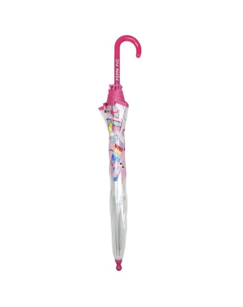 Parapluie enfant transparent -  Peppa Pig transparent/rose